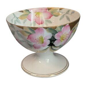 Noritake Azalea Grapefruit Bowl Footed Pedestal 19322 Porcelain